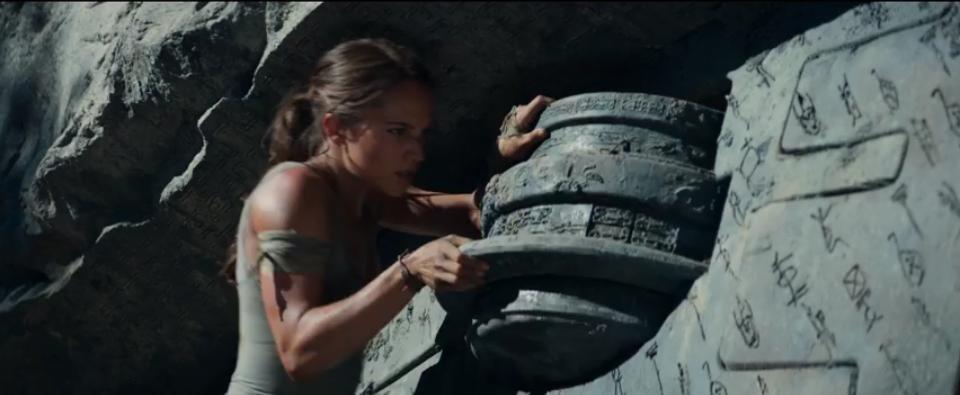 Alicia Vikander solves another puzzle in Tomb Raider. IMDb.com.