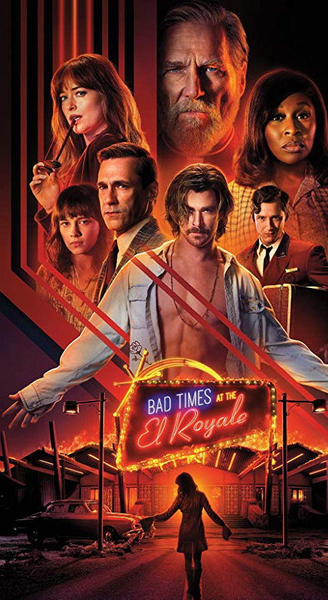 Jeff Bridges, Jon Hamm, Dakota Johnson, Chris Hemsworth, Lewis Pullman, Cynthia Erivo, and Cailee Spaeny in Bad Times at the El Royale 2018)